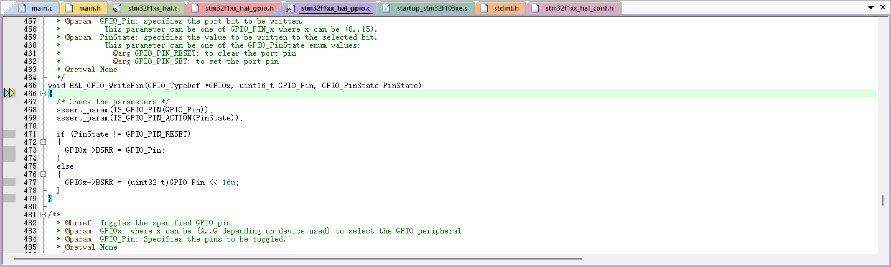 图2-5 程序进入函数